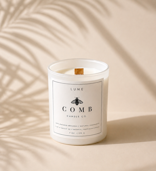 LUME- Seagrass and Herb Beeswax Candle- 7oz